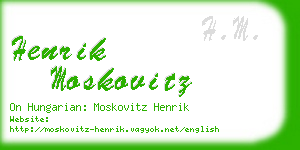 henrik moskovitz business card